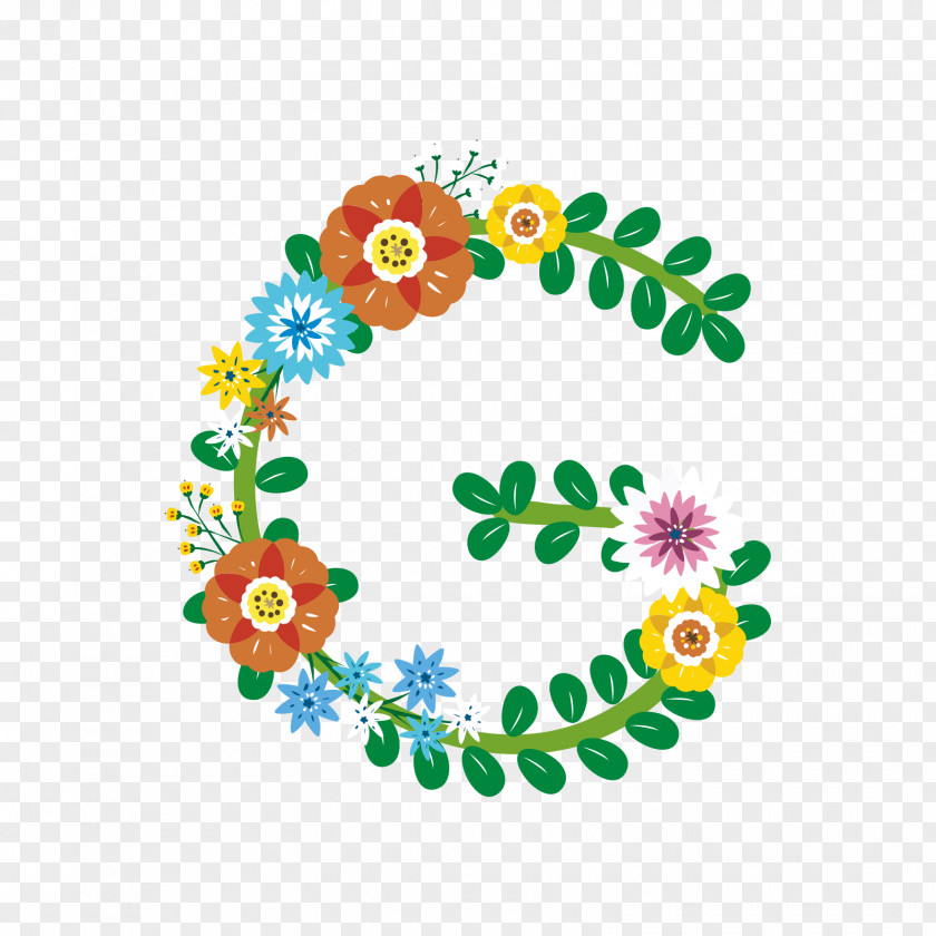 Wreath Letter G PNG
