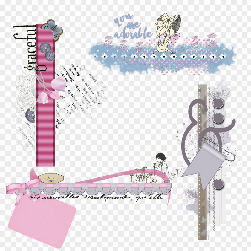 Line Pink M Cartoon PNG