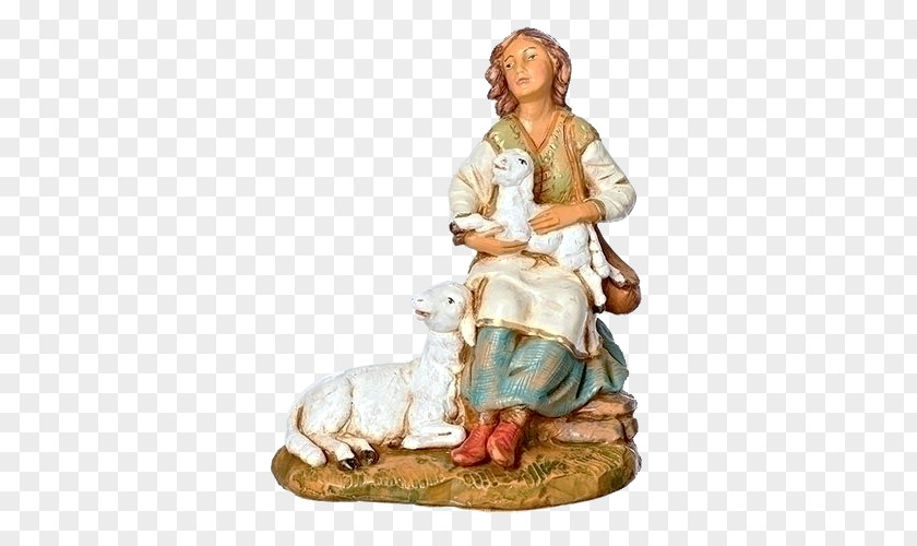 Mother Angel Nativity Scene Inch Christmas Donkey Figurine PNG