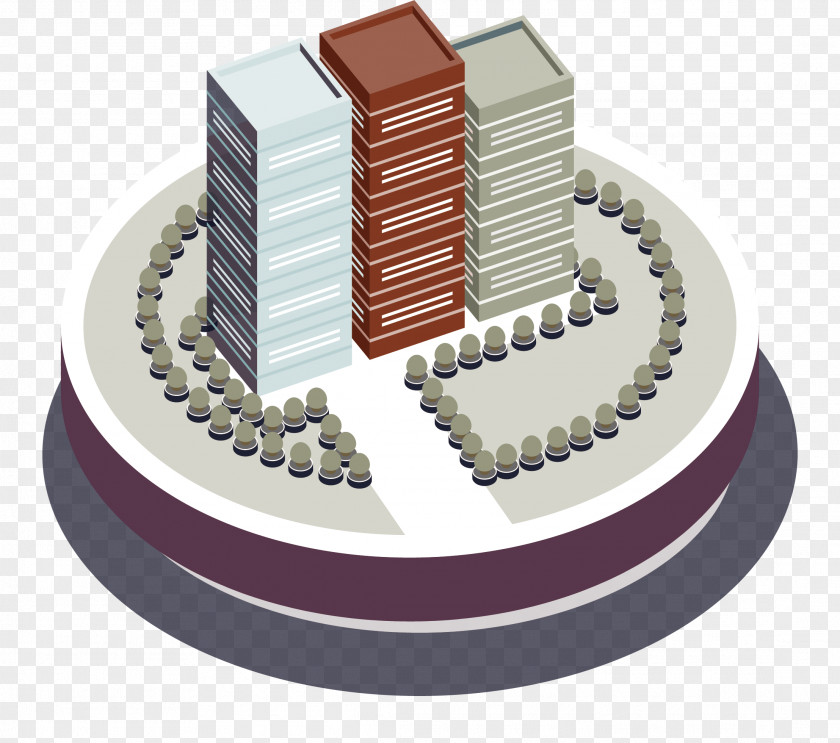 Vector Simple Building Model Architecture PNG