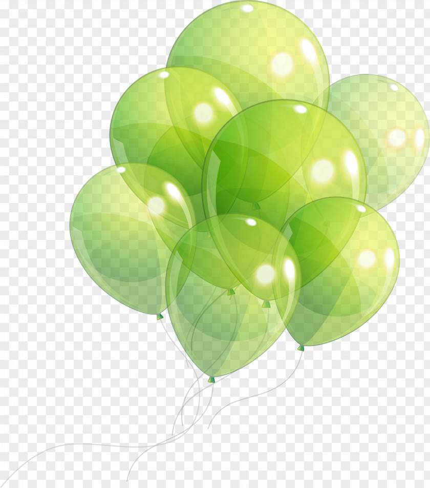 Lime Paper Balloon Birthday PNG