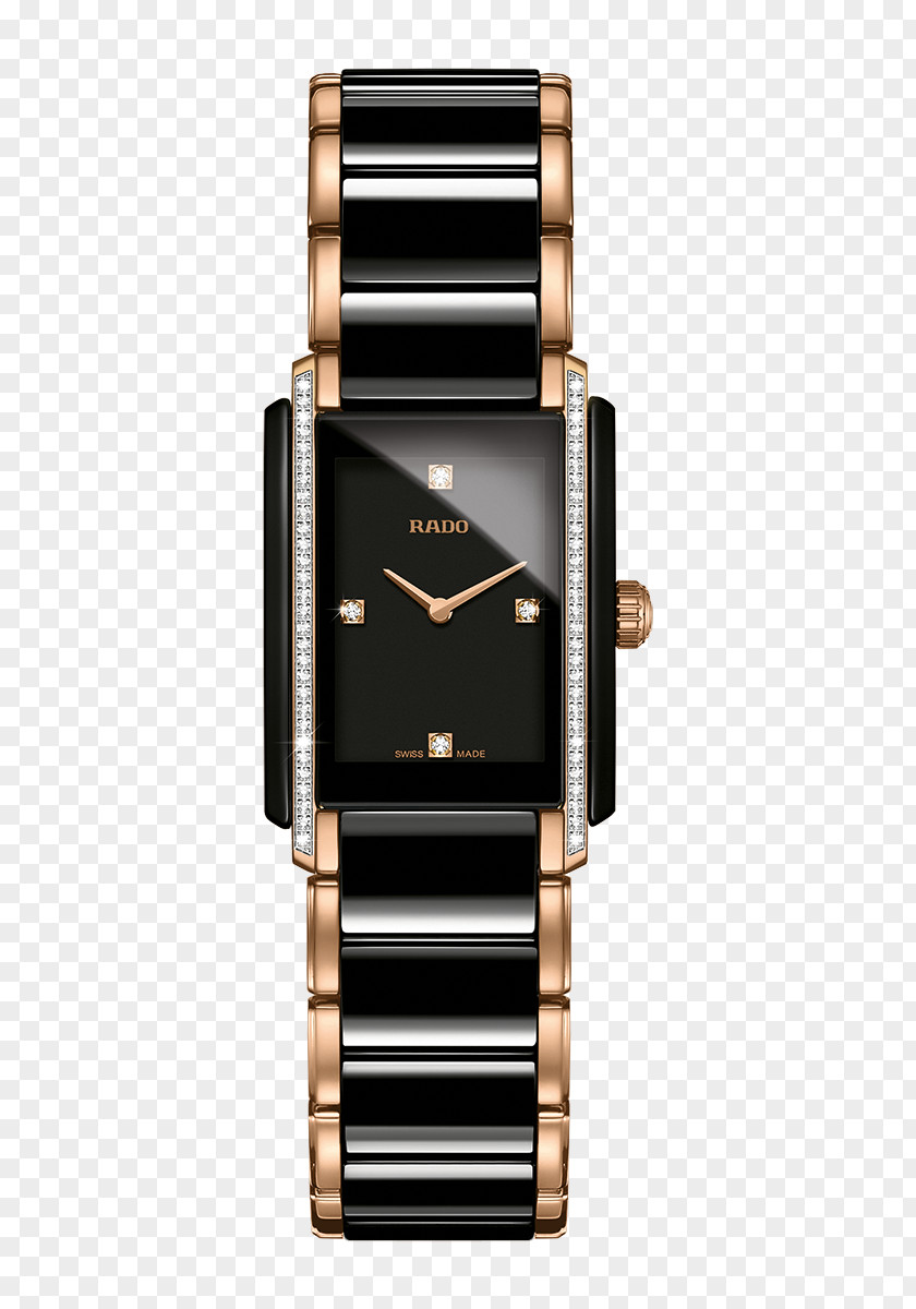 Radar Watch Black Watches Female Form Rado Diamond Swiss Made Gold PNG