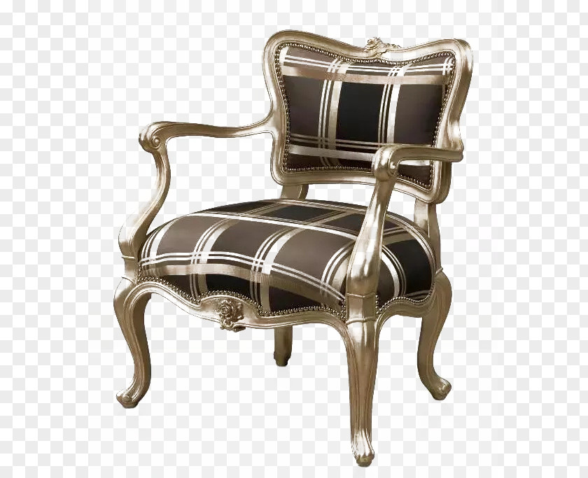 Striped Armchair Chair Table Furniture Couch Wood PNG