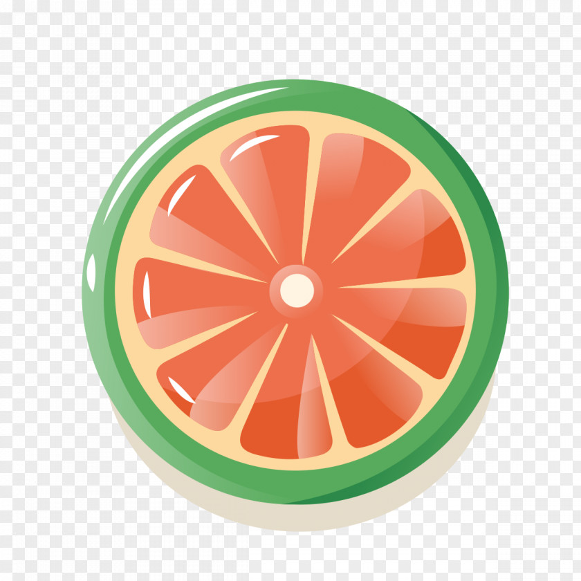 Cartoon Lemon Orange Food Icon PNG