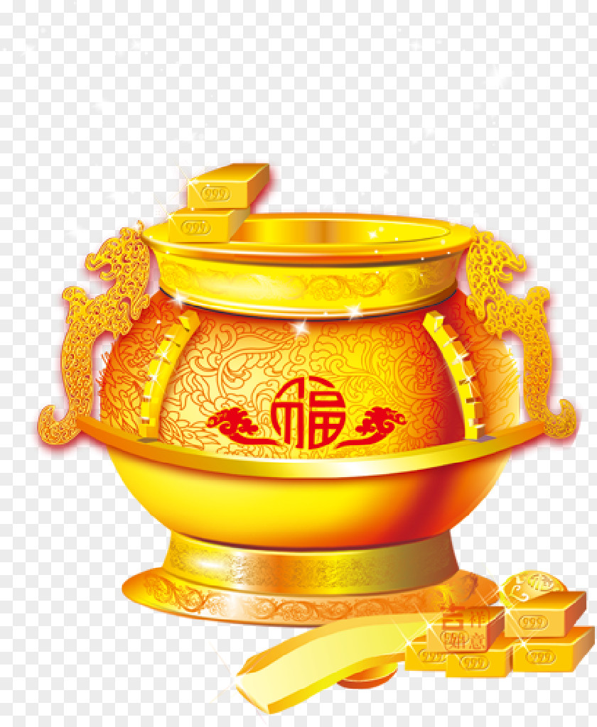 Chinese New Year Decorative Incense Burner HD Free Matting Material Fu Download PNG