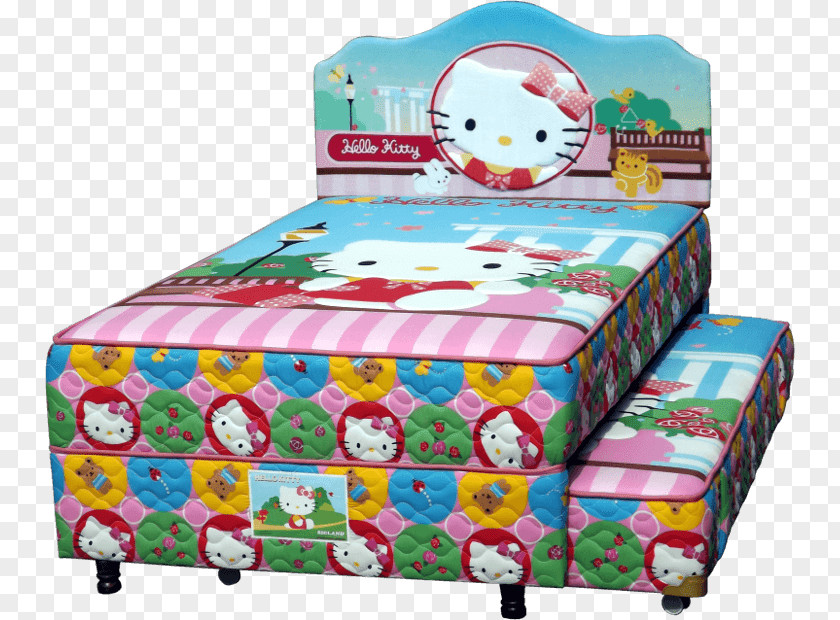 Hello Kitty Garden Bed Mattress Divan Room PNG
