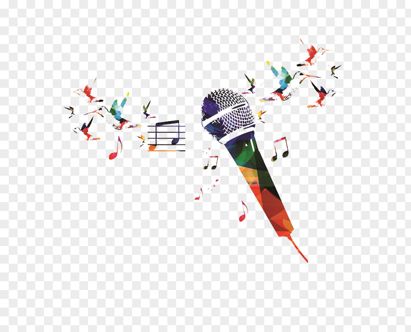 Microphone Watercolor Painting PNG