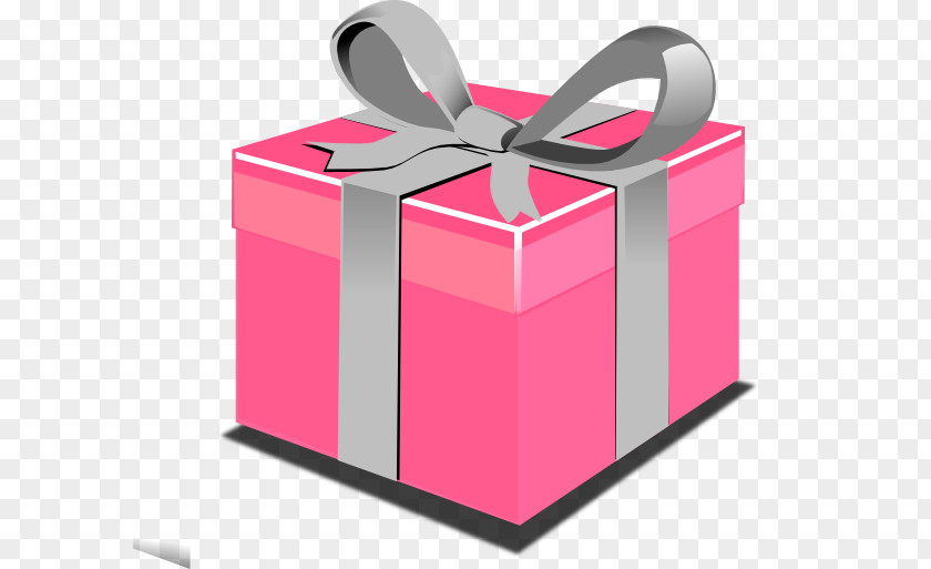 Pink Box Cliparts Christmas Gift Free Content Clip Art PNG