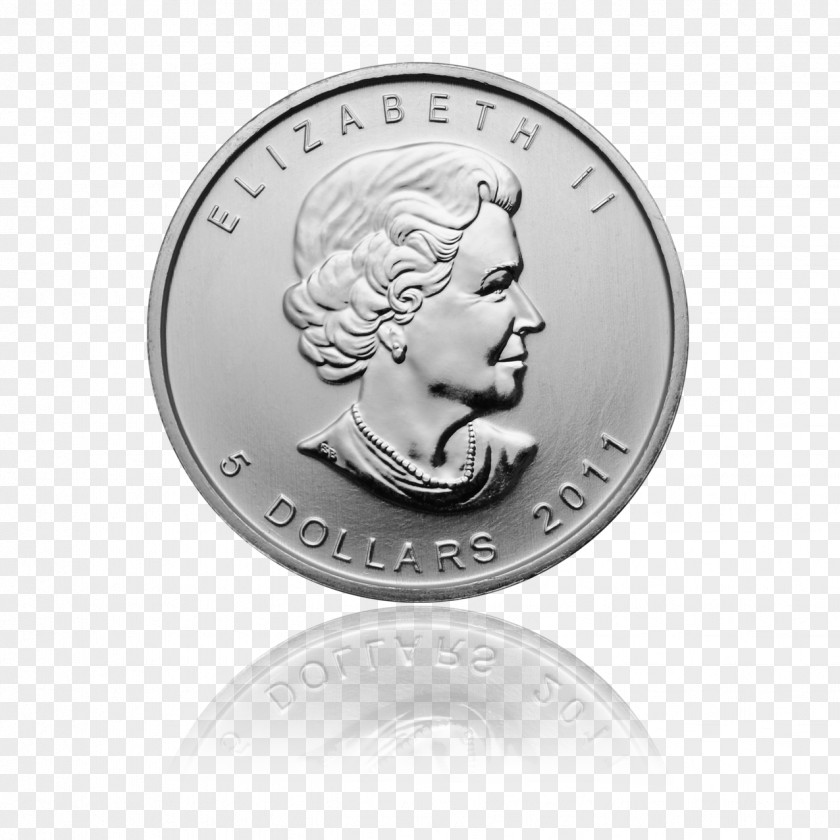 Silver Coins Gold Coin Canadian Maple Leaf Bullion PNG