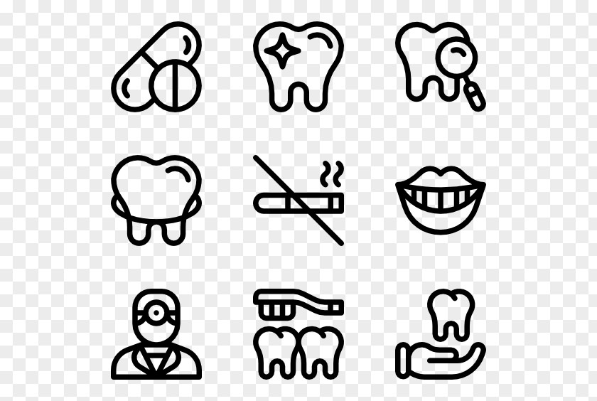 Dental Care Icon Design Graphic PNG
