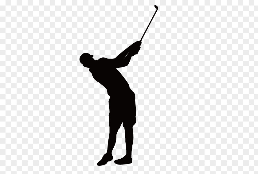 Man Playing Golf Silhouette PNG