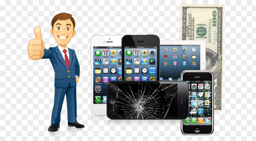 Broken Iphone Smartphone Feature Phone IPhone 5s 4S PNG