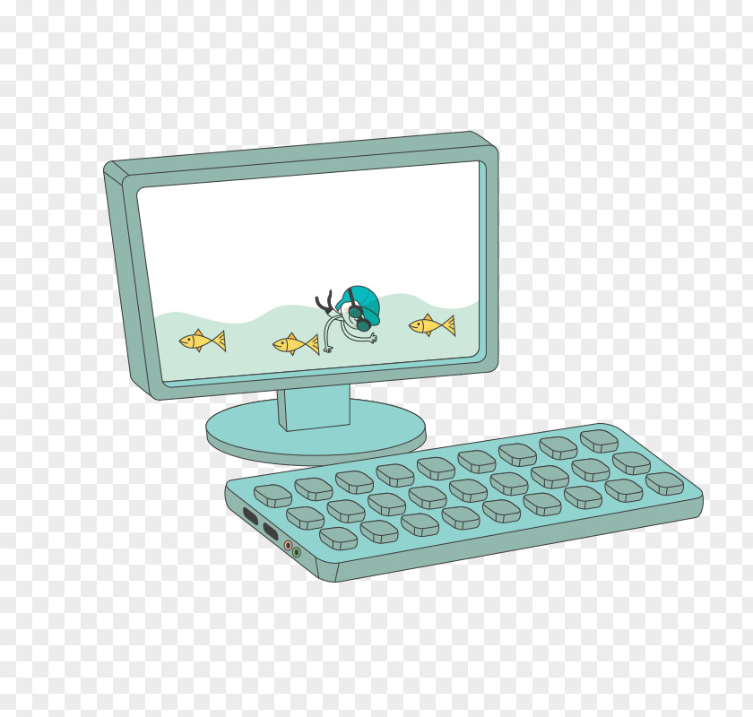 Computer Keyboard Desktop Monitor Learning PNG