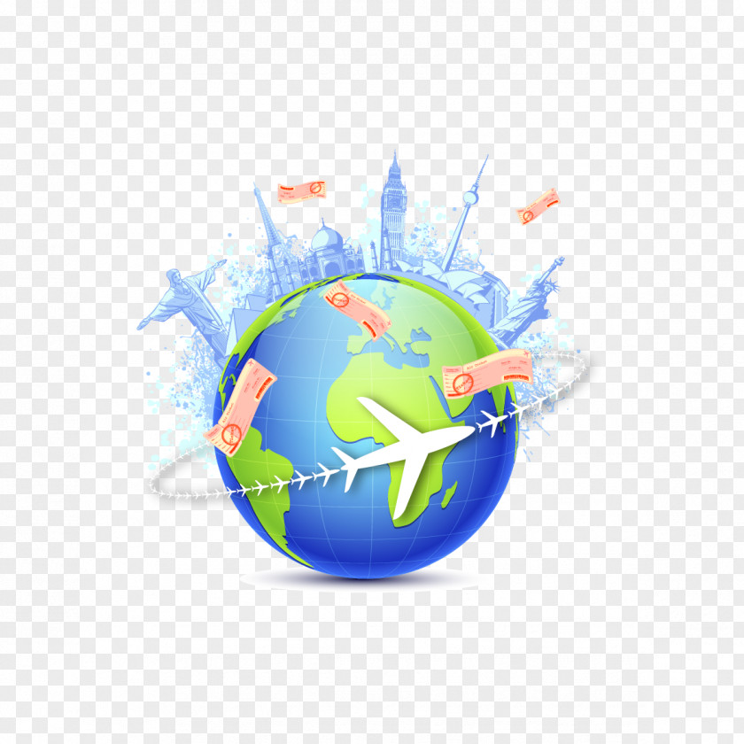Global Travel Vector Material Illustration PNG