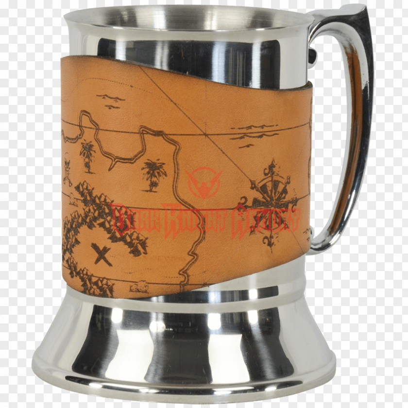 Mug Tankard Pewter Coffee Cup Leather PNG