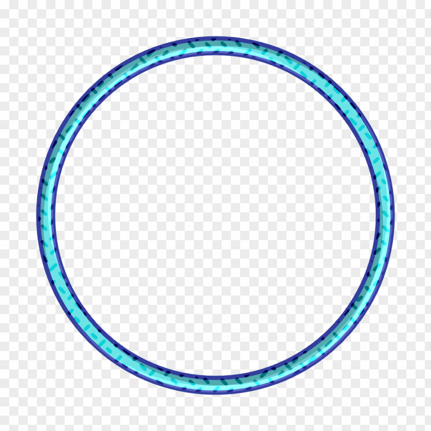Oval Turquoise Circle Icon PNG
