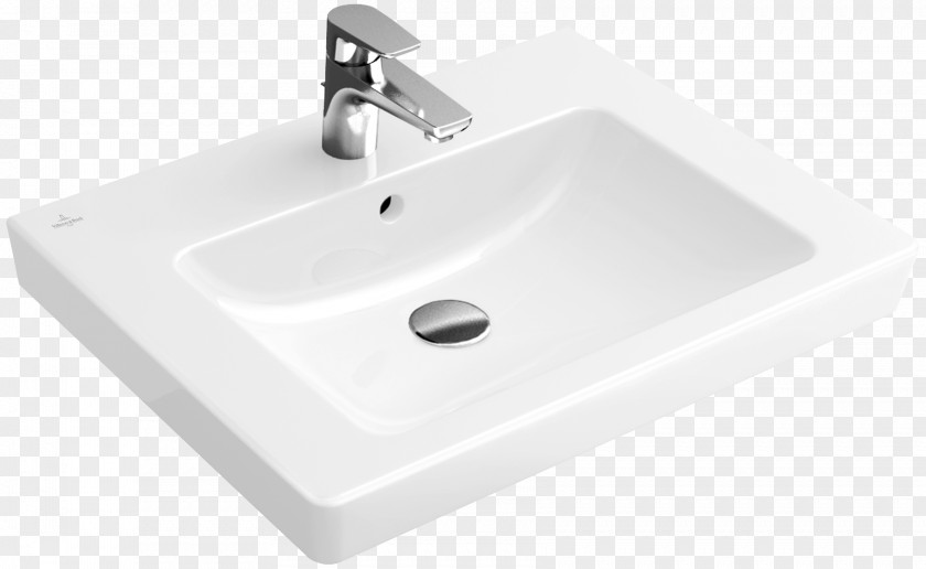 Sink Villeroy & Boch Subway 2.0 O.novo Combi-Pack 560 X 360 Mm With Soft-close White Ceramic PNG