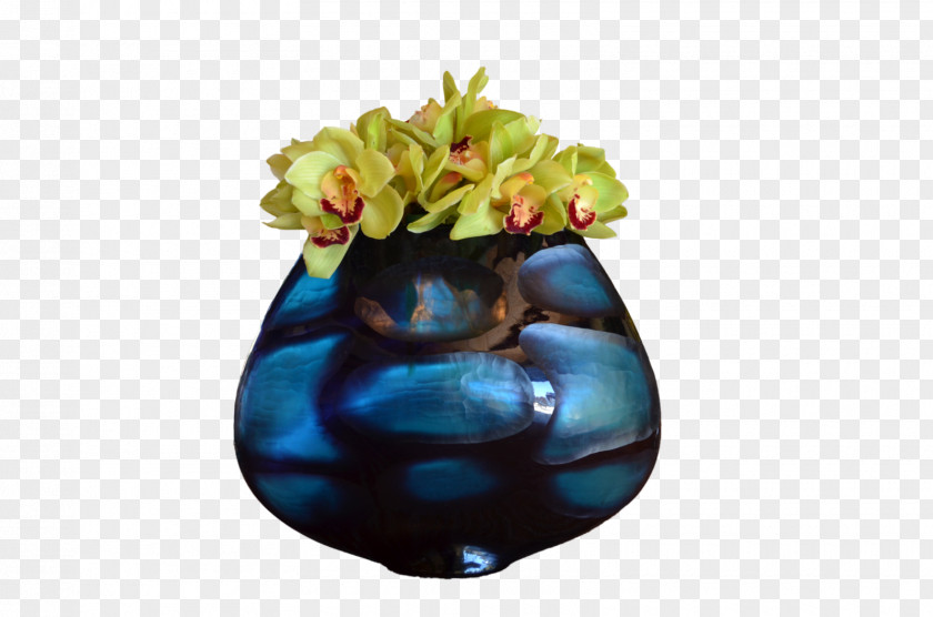 Vase Of Flowers Painting Blue Stock Photography PNG