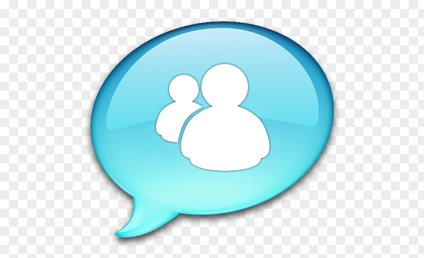 Windows Live Messenger Blue Aqua Azure Circle PNG