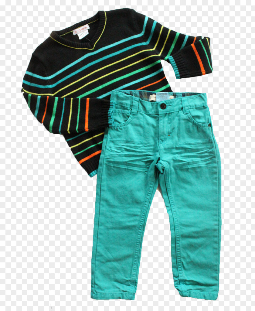 Boy Dress Sleeve Pants Turquoise PNG
