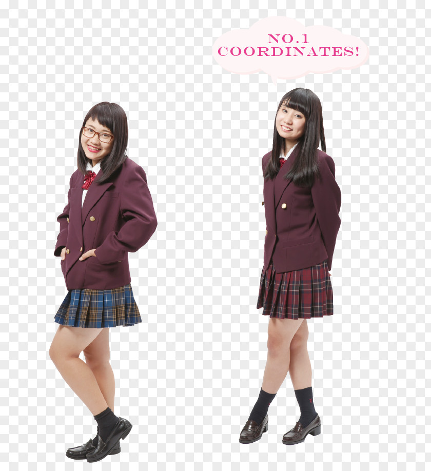Jacket School Uniform Tartan Outerwear Coat PNG
