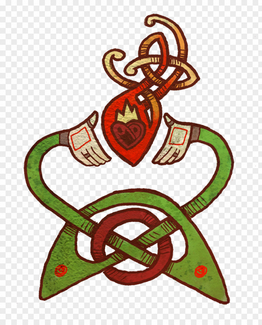 Friendship Knot Claddagh Ring Art Printmaking Hand PNG