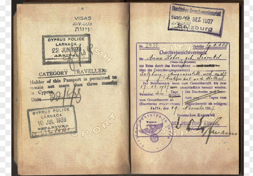 Iraqi Passport Document Second World War German Munich Agreement PNG