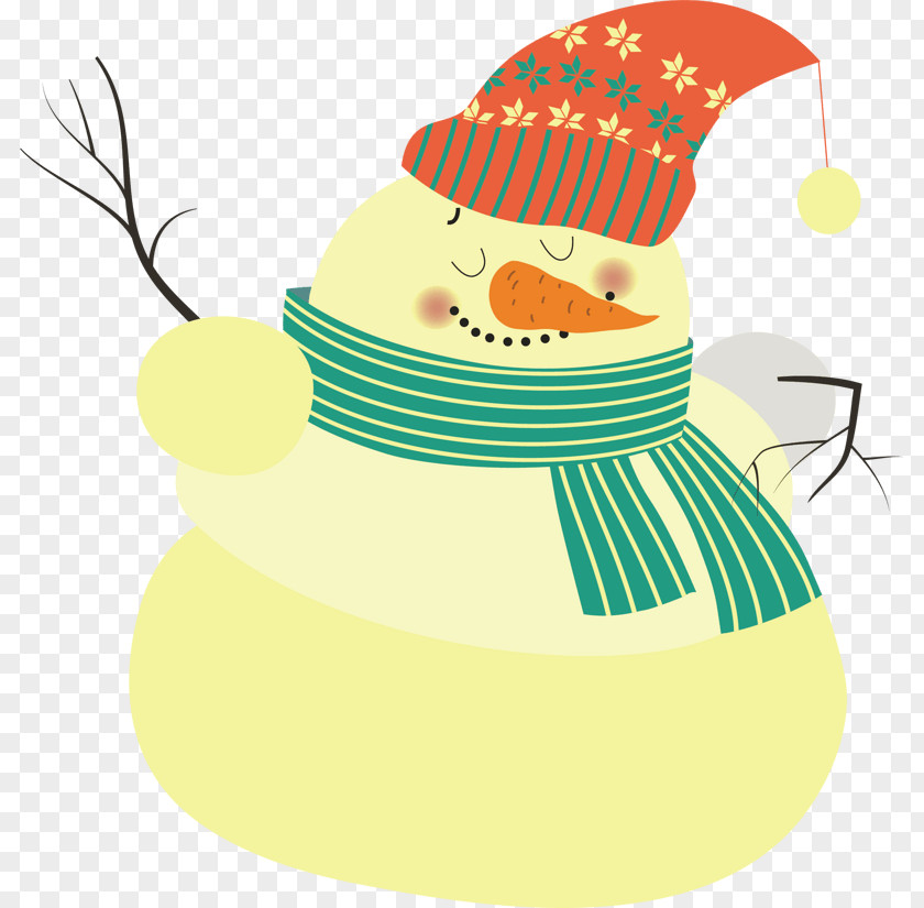 Melonheadz Snowman Vector Graphics Design Image Illustration PNG