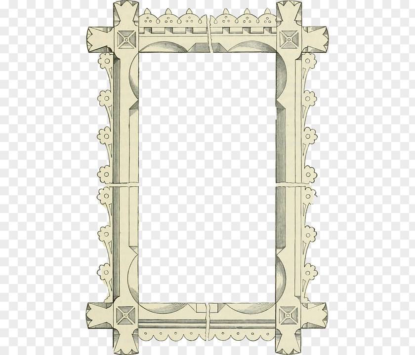 Painted Pale Yellow Frame Picture Portrait PNG