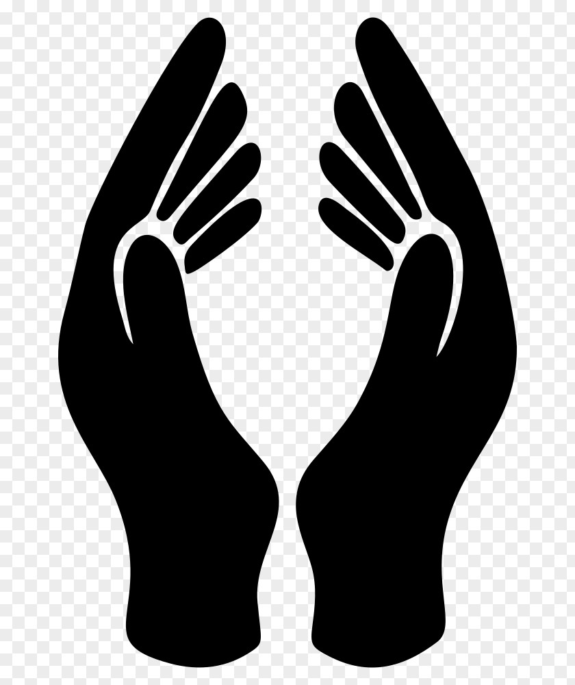 Silhouette Praying Hands Clip Art PNG