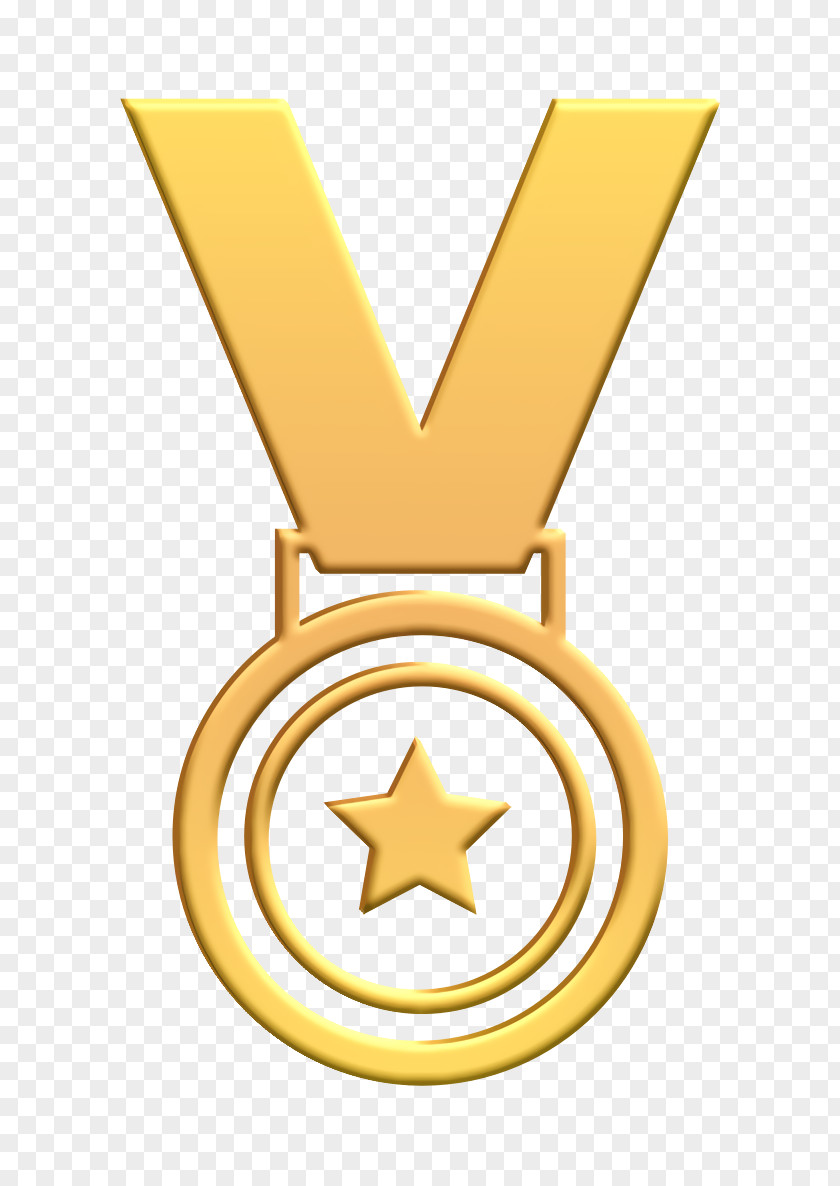 Symbol Gold Medal Award Icon PNG