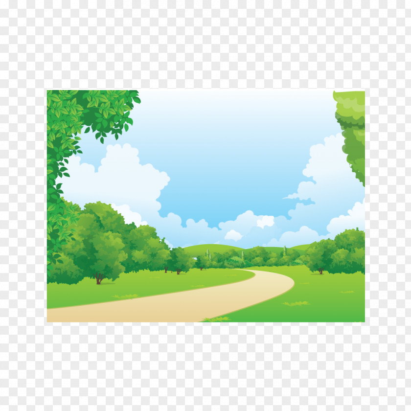 Cartoon Forest Vector Graphics Desktop Wallpaper Image Illustration PNG