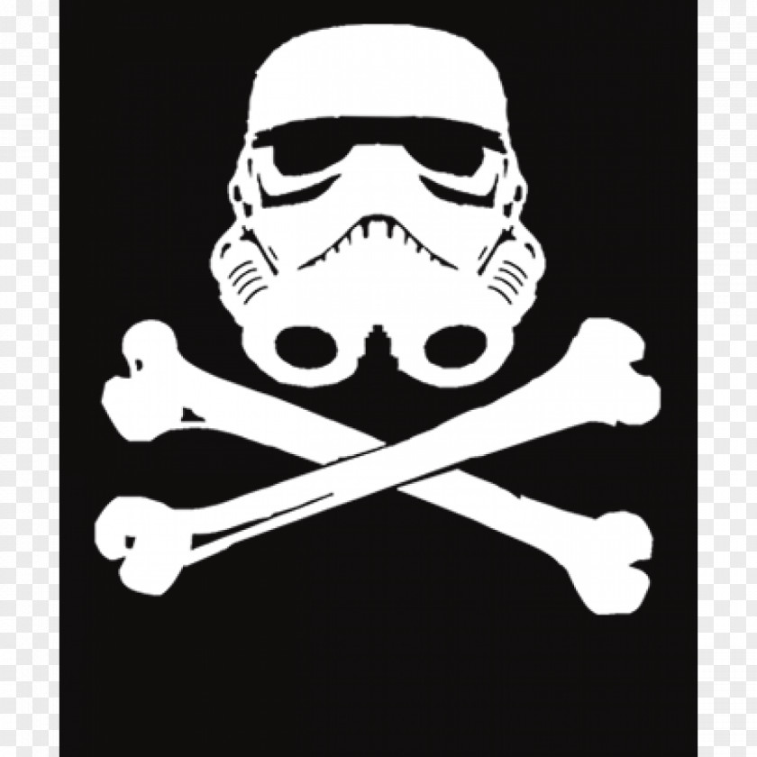 Free Download Of Skull And Crossbones Icon Clipart Stormtrooper T-shirt Calavera Bones PNG