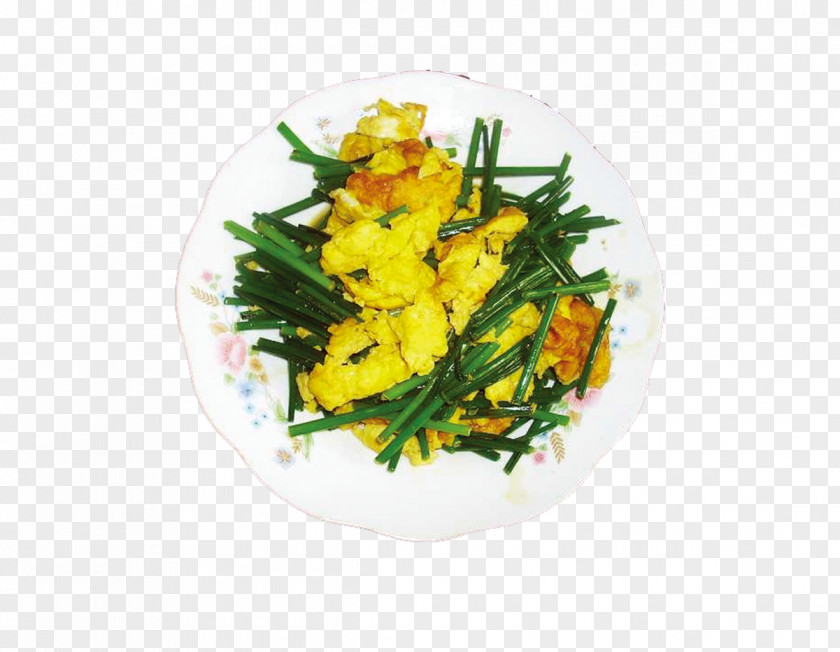 Leek Moss Scrambled Eggs Fried Egg Omelette Garlic Chives PNG