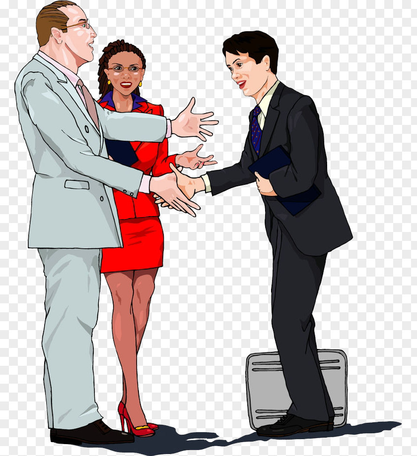 Welcome The Arrival Of Friends Shook Hands Illustration PNG