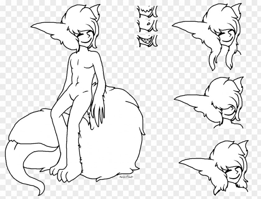 Furry Base Finger Human Sketch Drawing Illustration PNG