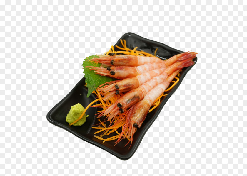 Shrimp Sashimi Side Dish Recipe Garnish Seafood PNG