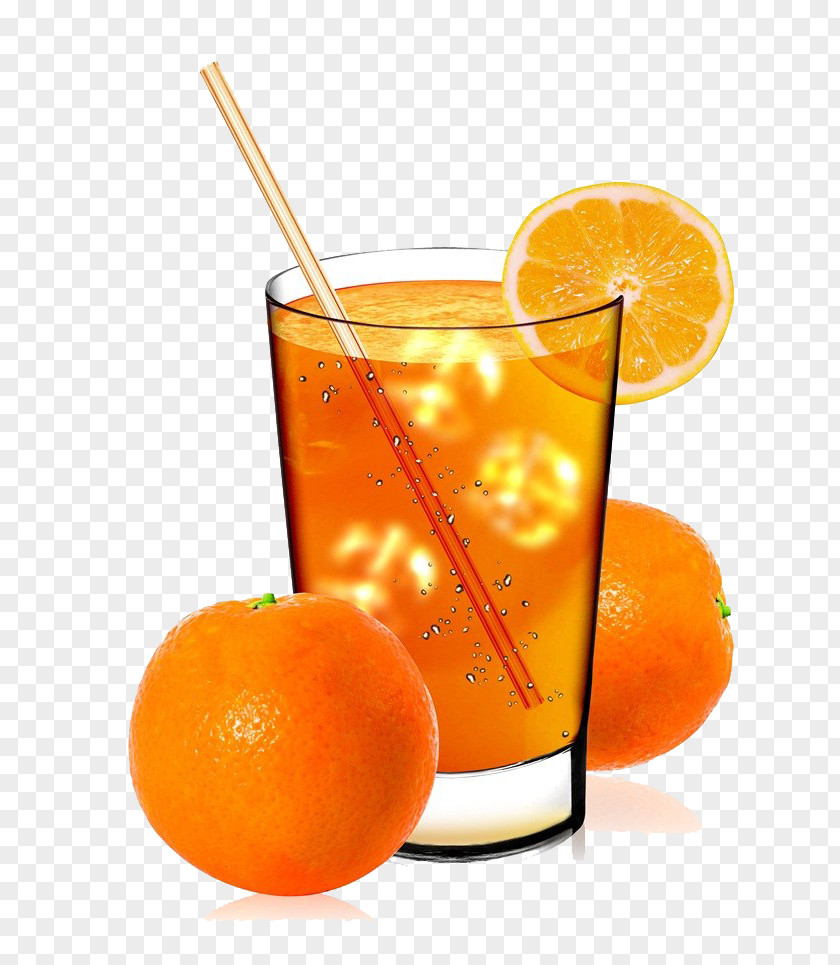 A Glass Of Ice Orange Juice Harvey Wallbanger Drink Non-alcoholic PNG