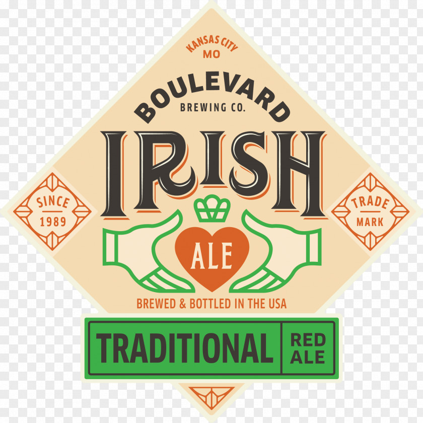 Beer Irish Red Ale Boulevard Brewing Company Logo PNG