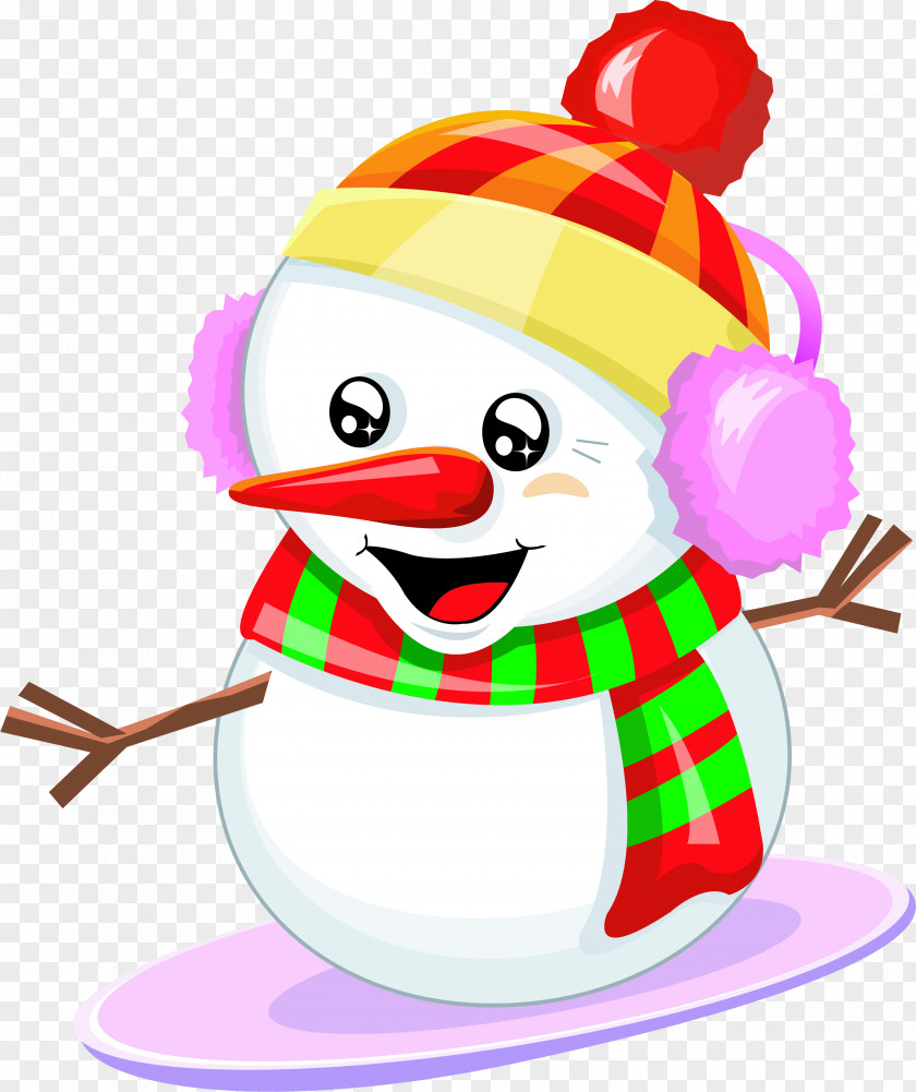 Santa Claus Snowman Christmas Ornament Clip Art PNG
