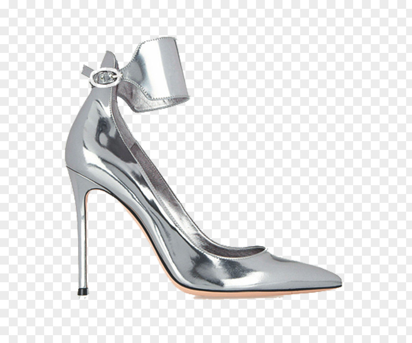 Silver High Heels Court Shoe High-heeled Footwear Slingback Clothing PNG