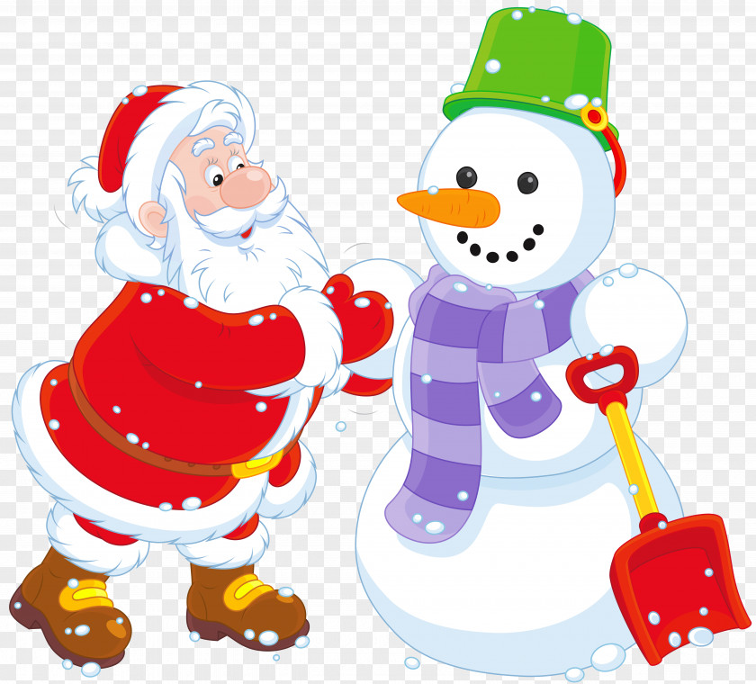 Snowman Santa Claus Rudolph Christmas Clip Art PNG