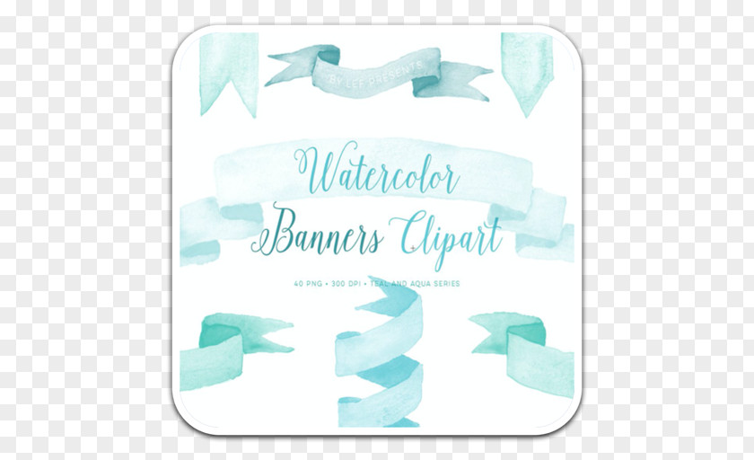 Aple Ribbon Watercolor Painting Image Brush Vector Graphics PNG