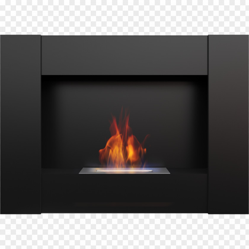 Flame Biokominek Fireplace Black Heat PNG