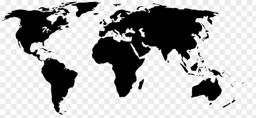 Vector Of The Map World Blank PNG