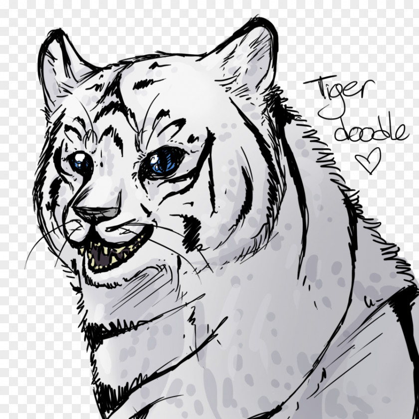 Doodle Art Tiger Whiskers Lion Cat Roar PNG