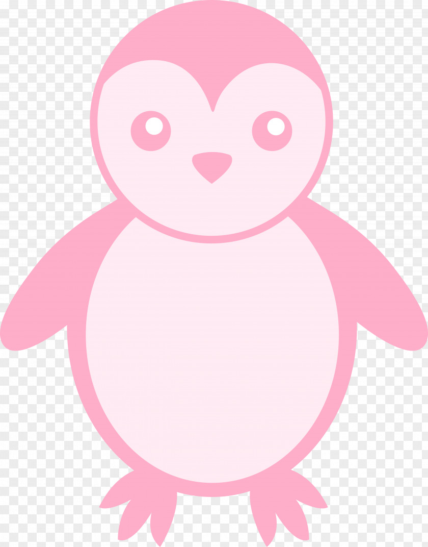 Pink Cartoon King Penguin Clip Art PNG