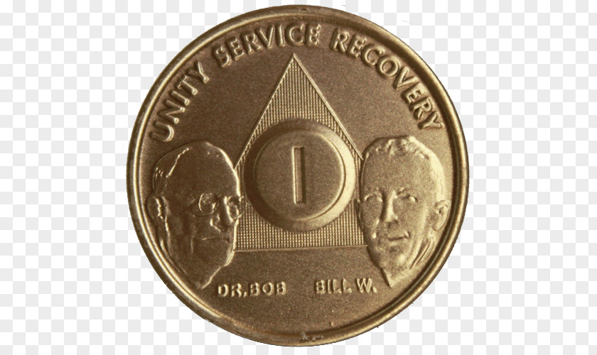 Sober Sobriety Coin Medal Alcoholics Anonymous PNG