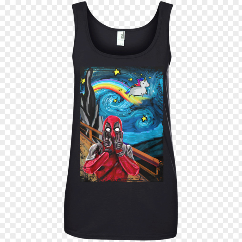 T-shirt The Starry Night Deadpool YouTube Nightshirt PNG