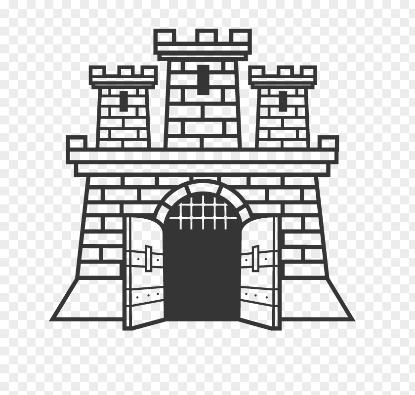 City Gate Castle Middle Ages Clip Art PNG